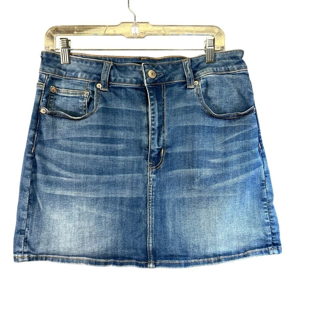 American eagle 12 long super high rise mini skirt Denim Blue Skirt